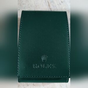 Rolex Dark Green Leather Card Watch Holder